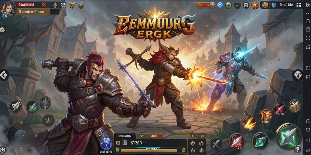 Tampilan gameplay ARPG yang mendebarkan dengan pertempuran epik.