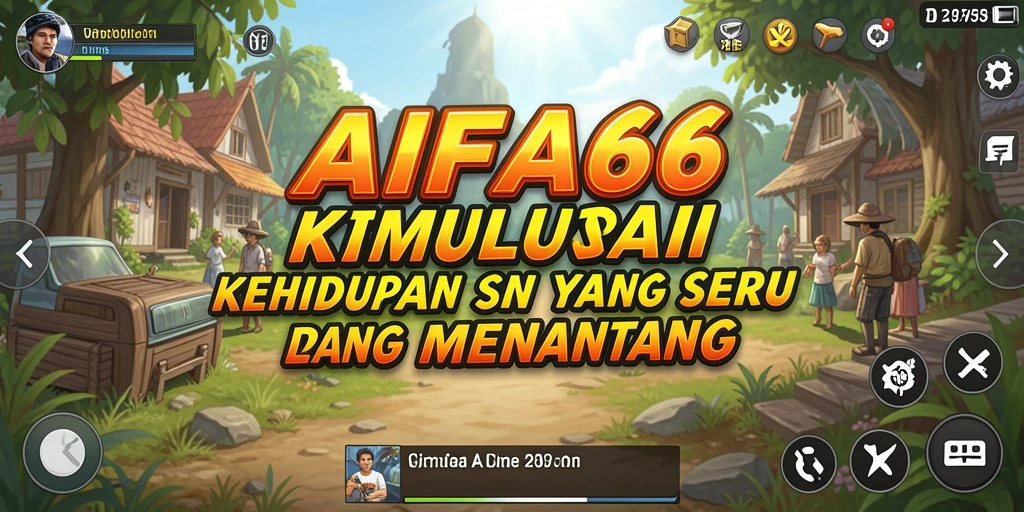 Tampilan gameplay utama AIFA66 yang menunjukkan interaksi dan eksplorasi.