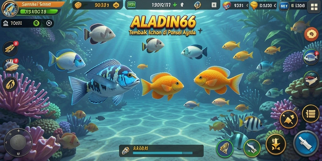 Tampilan gameplay menyenangkan saat menangkap ikan besar di ALADIN66.