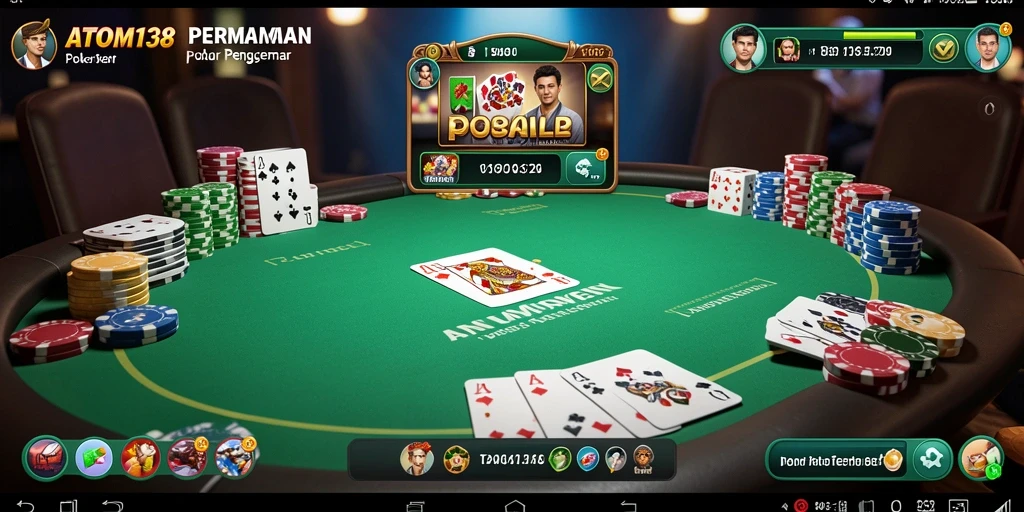Tangkapan layar gameplay poker yang mengasyikkan di ATOM138.