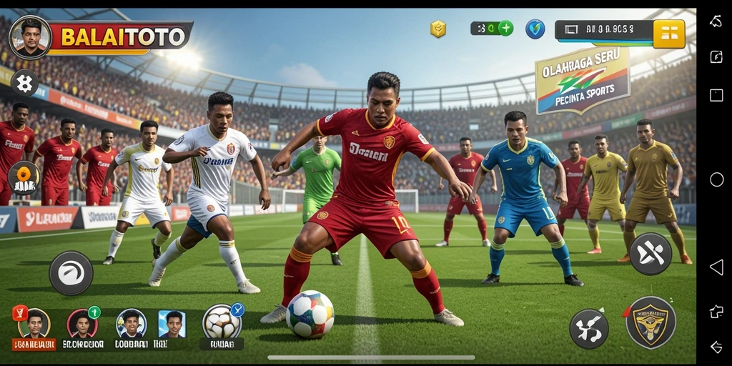 Tangkapan layar gameplay BALAITOTO menampilkan pertandingan olahraga yang seru.