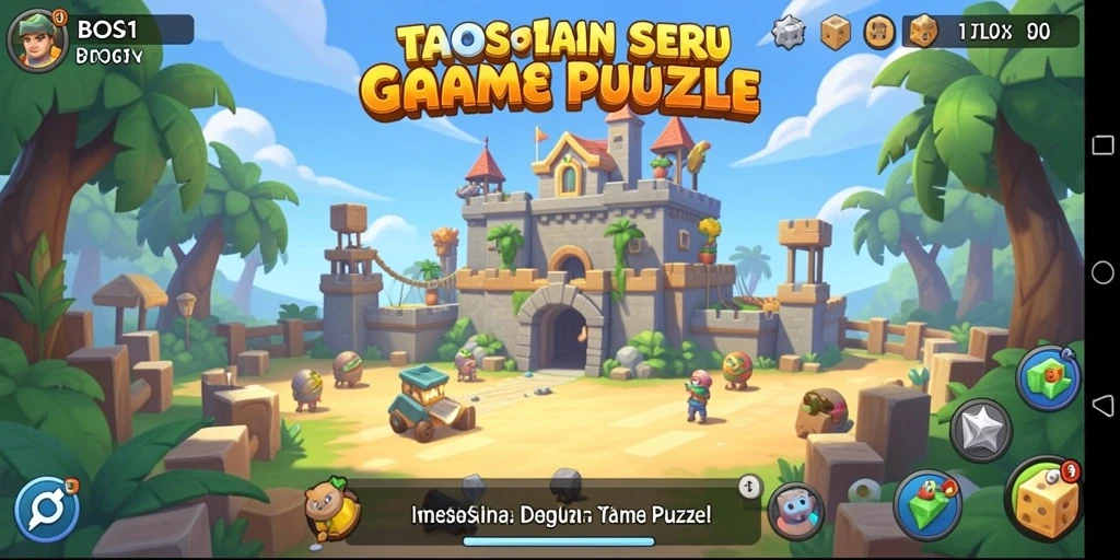 Tampilan gameplay menarik dari BOS01 dengan tantangan Puzzle.