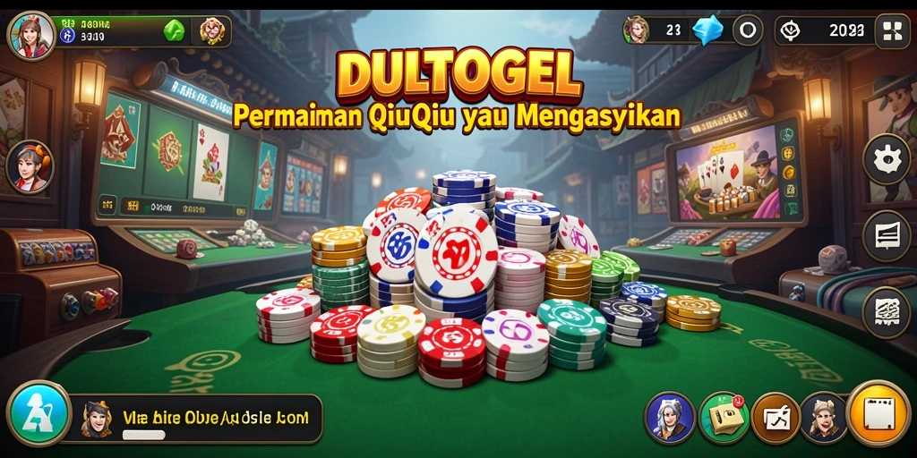 Tangkapan layar DULTOGEL menampilkan gameplay QiuQiu yang seru.