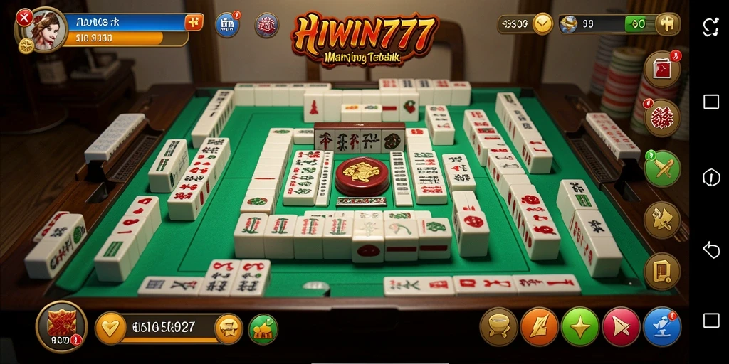 Tampilan seru gameplay HIWIN777 dalam permainan Mahjong.