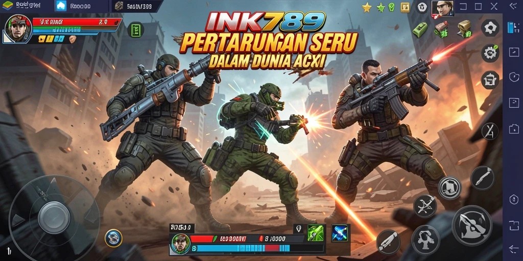 Tangkapan layar INK789 menampilkan aksi pertarungan yang mendebarkan.