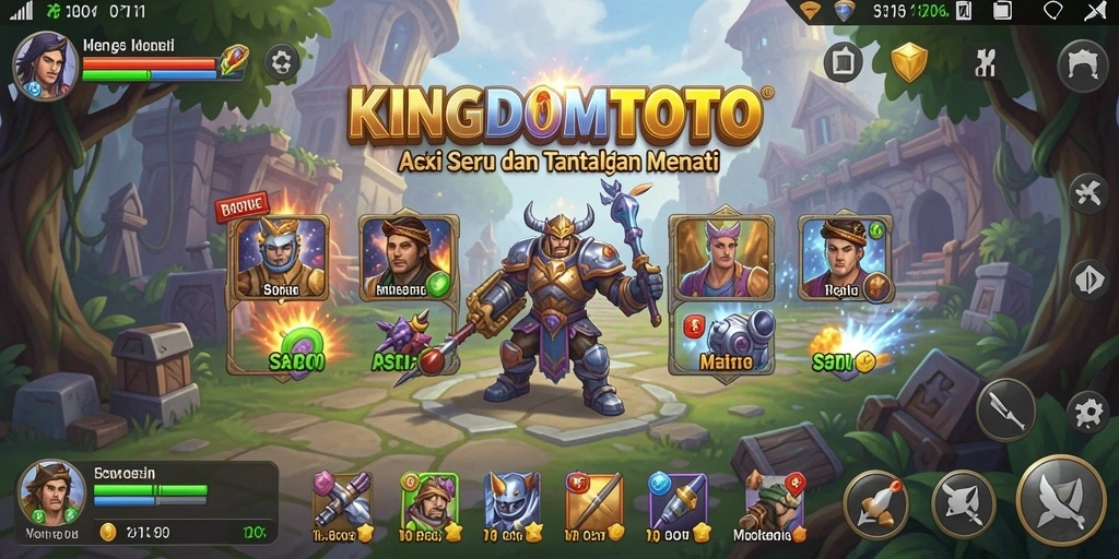 Tampilan gameplay KINGDOMTOTO dengan aksinya yang mendebarkan.