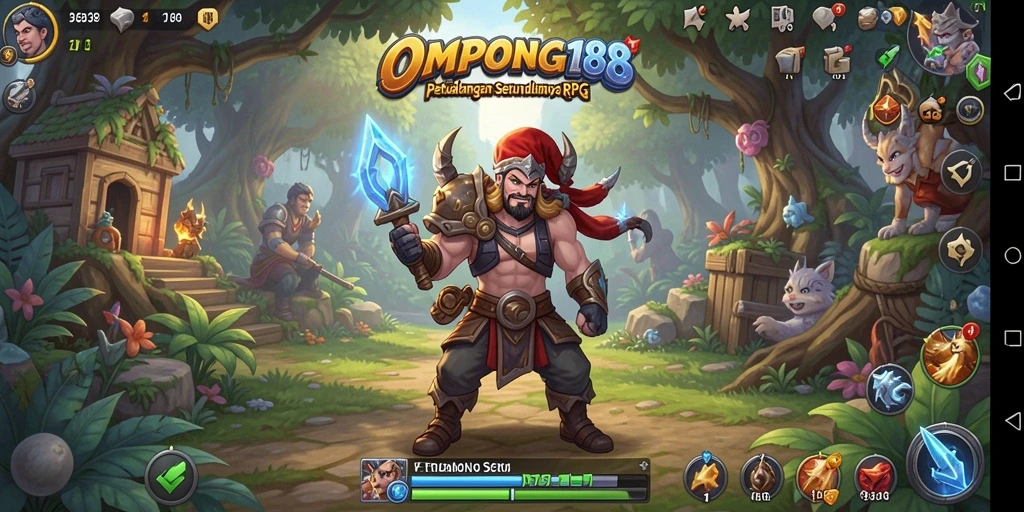 Screenshot gameplay OMPONG188 yang menampilkan pertarungan epik.