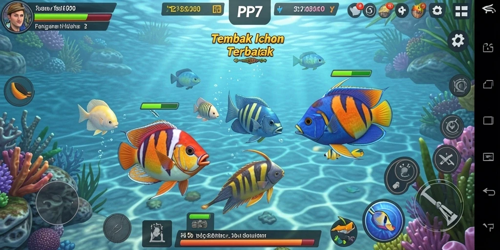 Gameplay seru menangkap ikan berwarna-warni di PP7.