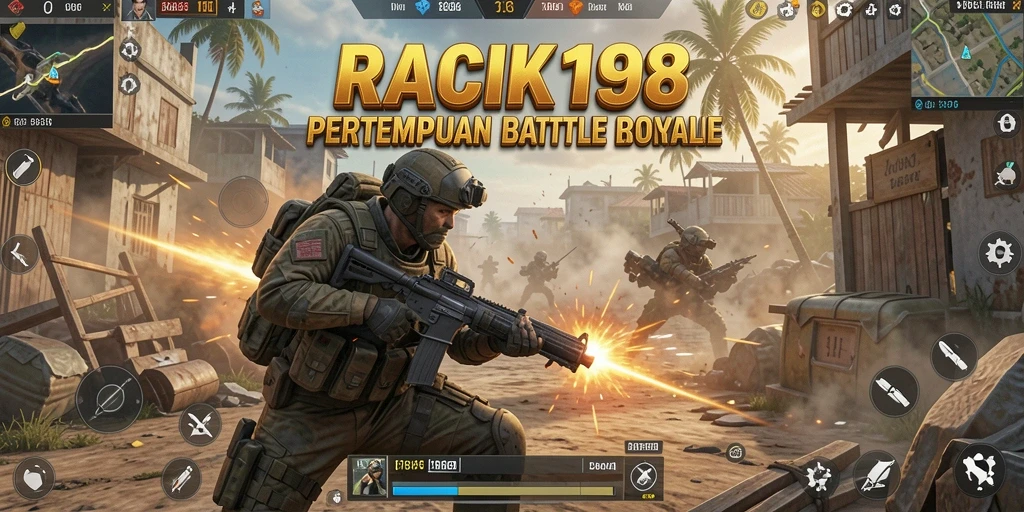 Gameplay seru di RACIK198 dengan aksi Battle Royale yang intens.